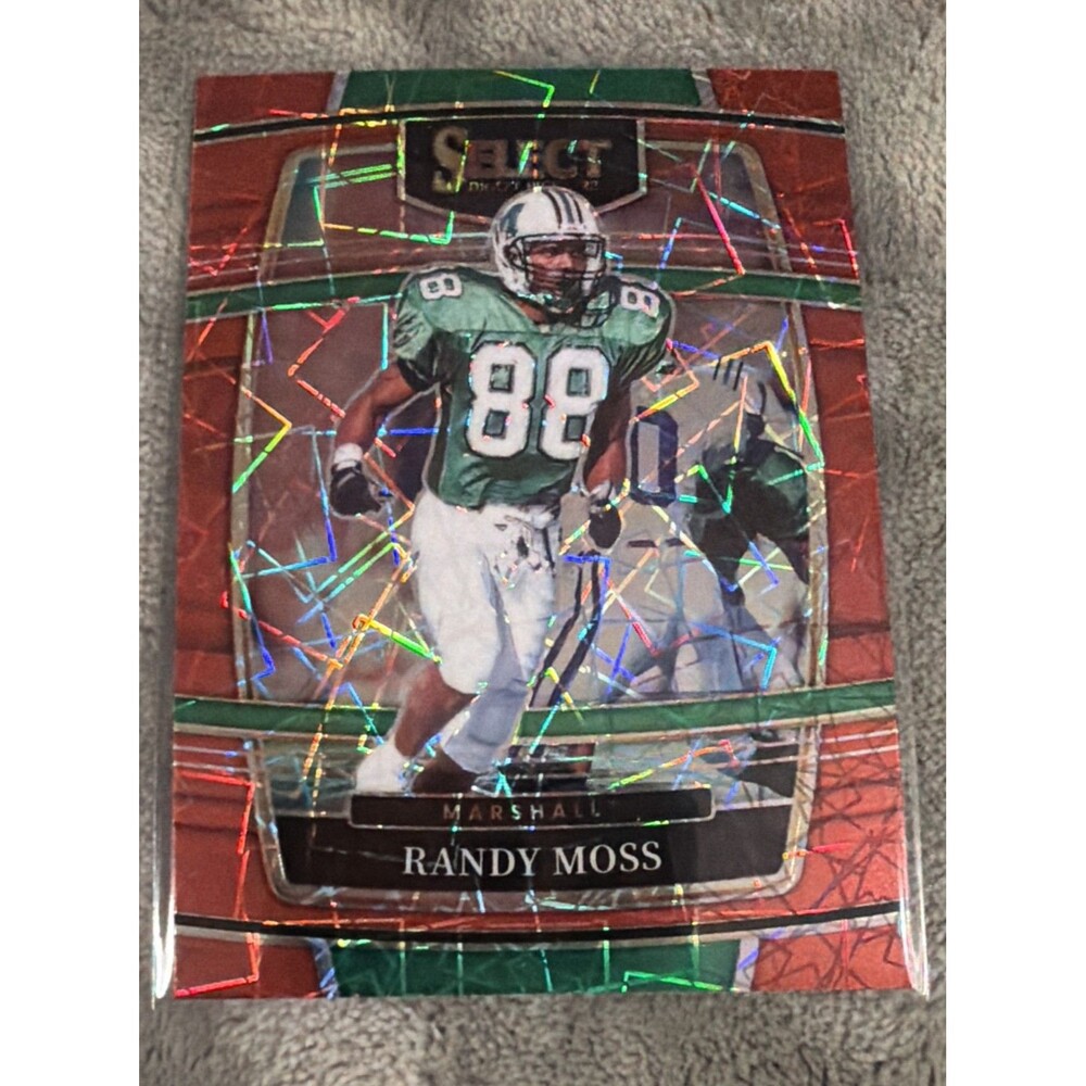 2022 Panini Select Draft Picks - Concourse Randy Moss #68 Red Lazer Prizm